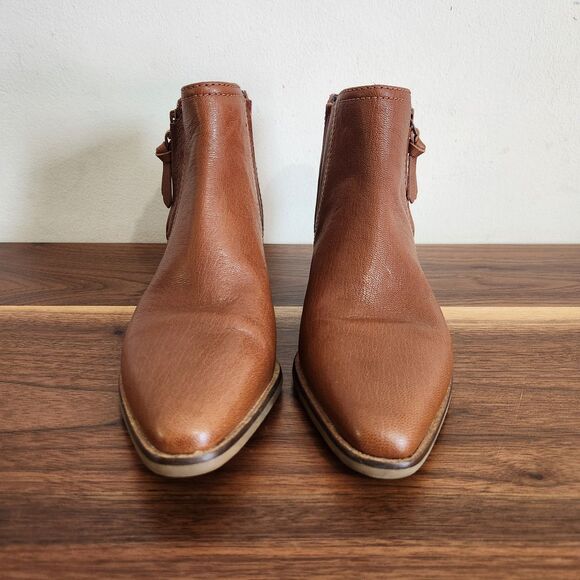 Cole Haan Grand OS Tan Leather Hadlyn Zip Ankle Boots Bootie 6.5 - Picture 4 of 10